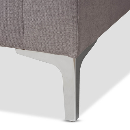 Baxton Studio Mireille Modern Light Grey Upholstered Sectional Sofa 143-8107